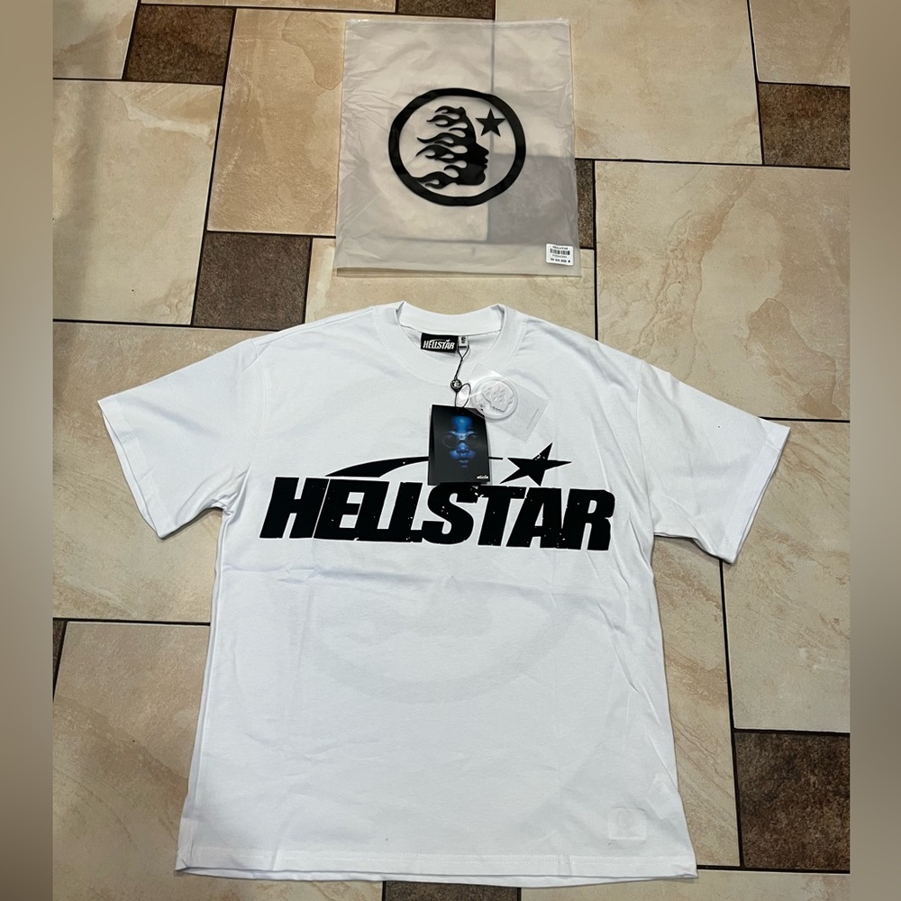 “Hell Star” Black & White Tee | Size Medium